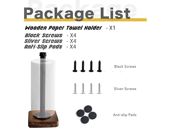 Wood Paper Towel Holder