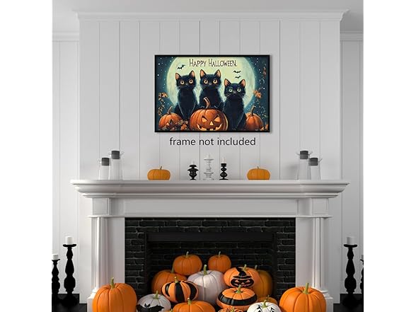 Primitive Happy Halloween Canvas Wall