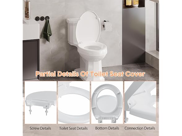 Garvee Toilet Seat Cover Elongated Toilet Seat