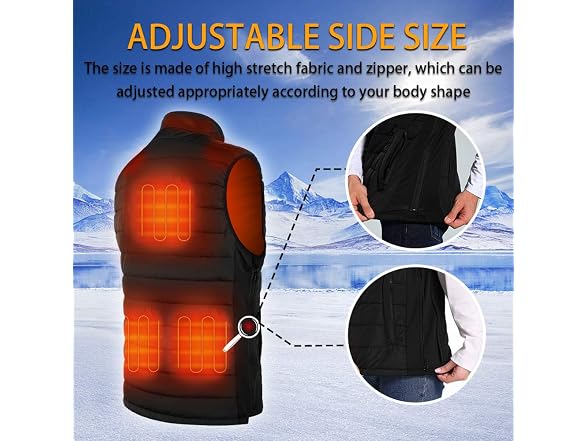 Hoson Men (M) Heated Heating Zones Electric Vest