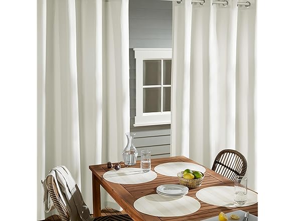 Cabana Vanilla In/Outdoor Curtain 2Pk 54"x96"