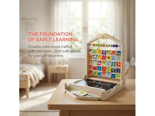 Hape Alphabet Learning Pack & Chalkboard Set for Toddlers