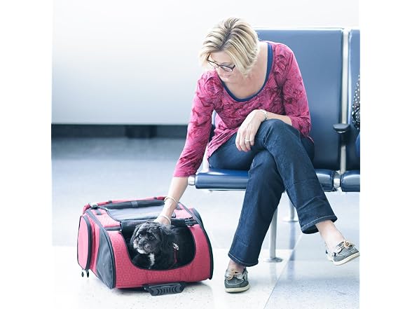 Gen7Pets Dog Carrier - Large Black Roller Bag