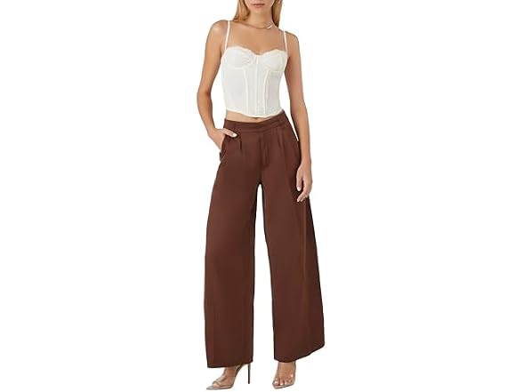 Forever 21 (M) Mid-Rise Ultra Wide-Leg Pants