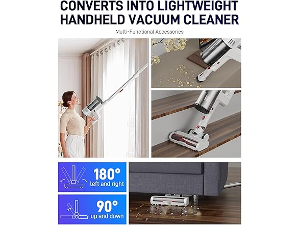 Lightweight 2-in-1 Handheld Vacuum for Pet Hair