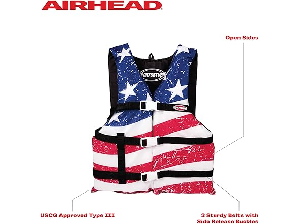 SPORTSTUFF Stars Stripes Life Jacket Adult