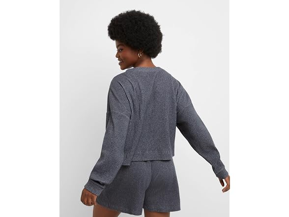 Hanes Women Originals Ottoman Crop Top