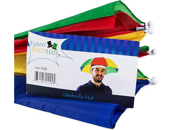 Umbrella Fishing Hat Rainbow Colors