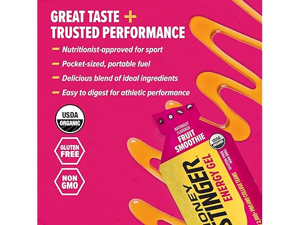 12PK Honey Stinger Organic Fruit Smoothie Energy Gel