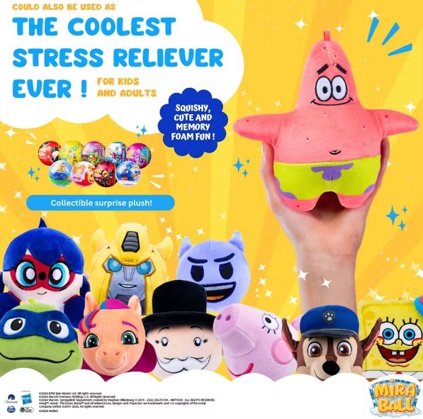 Miraball Surprise Plush - SpongeBob 4PK - Gallery 6