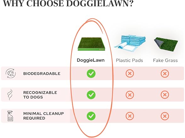 DoggieLawn Real Grass Puppy Pee Pads- 24 x 16