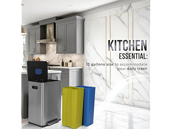 Simpli-Magic 16 Gallon (60L) Step Trash Can
