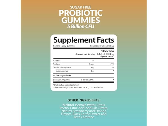 NutriZing Sugar Free Probiotic Gummies