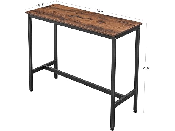 VASAGLE Bar Table, Kitchen Dining Table, High Top