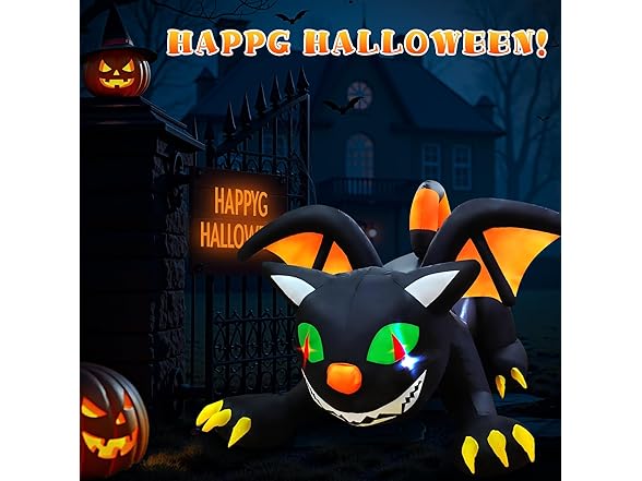 6FT Halloween Inflatables Black Cat
