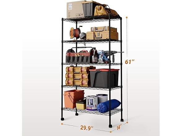 YSSOA Heavy Duty Shelving Unit 2Pk
