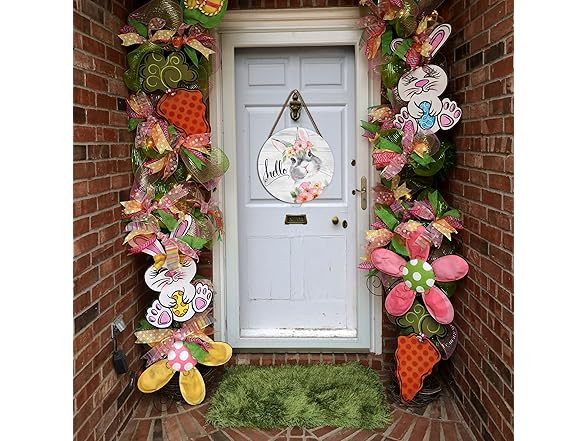ENCHAN Easter Door Sign Decor Spring