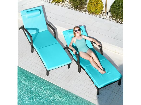 Chaise Lounge Chairs Wicker Patio Pool Lounge Chair