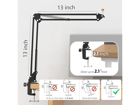 FIFINE CS1 Scissor Microphone Boom Arm Stand