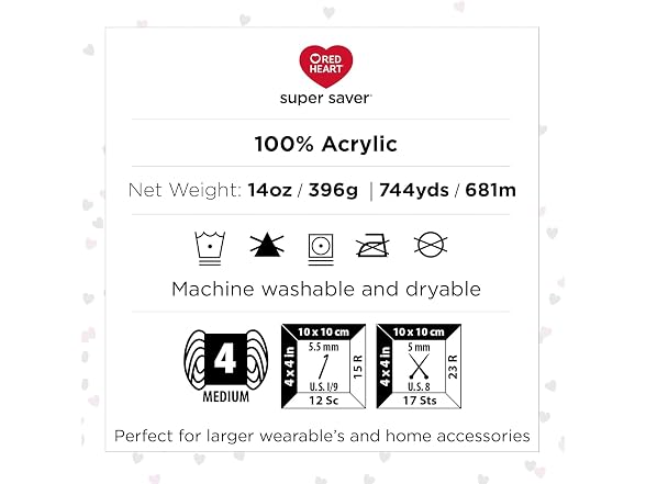 RED Heart Super Saver Jumbo Yarn, Icelandic