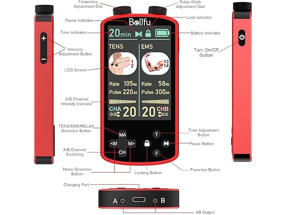 Belifu NS607022 tens unit