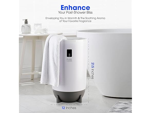 PURE CLEAN PureClean Towel Warmers Bucket, with Cus