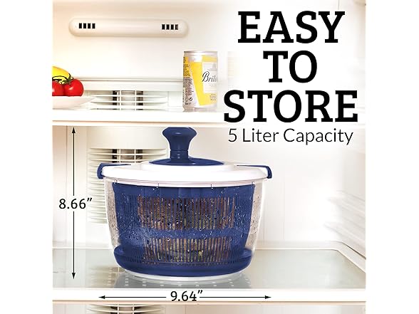 5L Salad Spinner w/ Rotary Handle