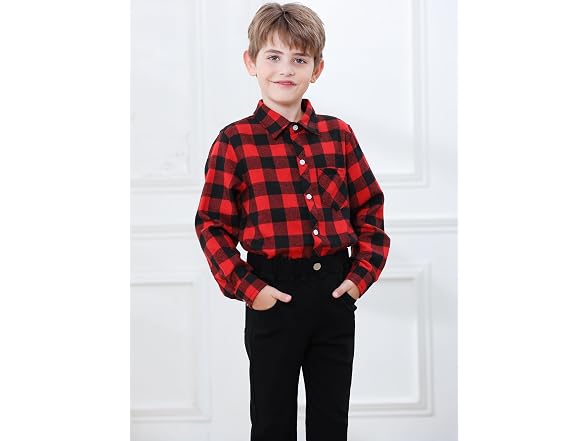 Sangtree Boys (7-8 Years) Flannel Long Down Shirts