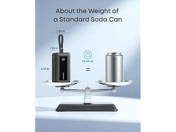 Anker Zolo Power Bank, 20,000mAh with Built-in Cable