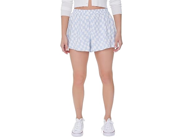 Forever 21 (XS) Checkered High-Rise Sky Shorts