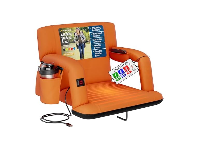 Alpcour Heated Reclining Stadium Seat - Gallery 21