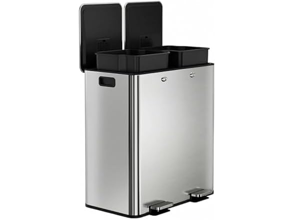 OUTLANE Trash Can, 2 x 8 gal (2 x 30 L) Garbage Can