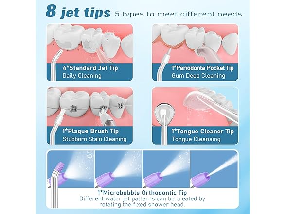 AUIEI Water Flosser Pick for Teeth & Braces