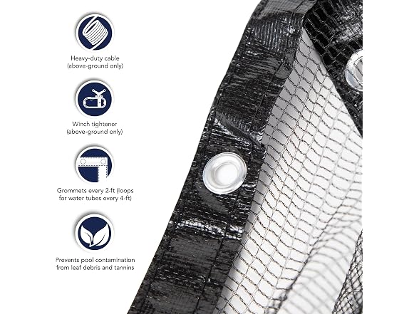 Blue Wave 15 ft x 30 ft Oval Leaf Net Pool Cover
