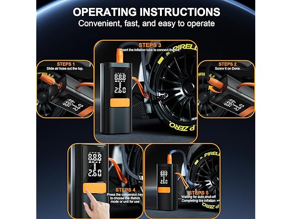 ZRTXBA 15000mAh 150PSI Air Compressor