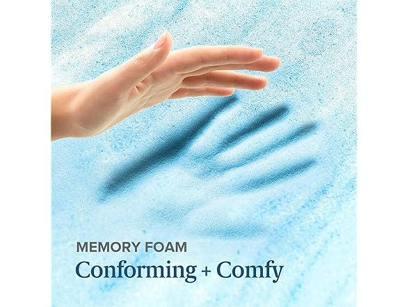 ZINUS 1.5" Swirl Gel Cooling Memory Foam Mattress, Queen