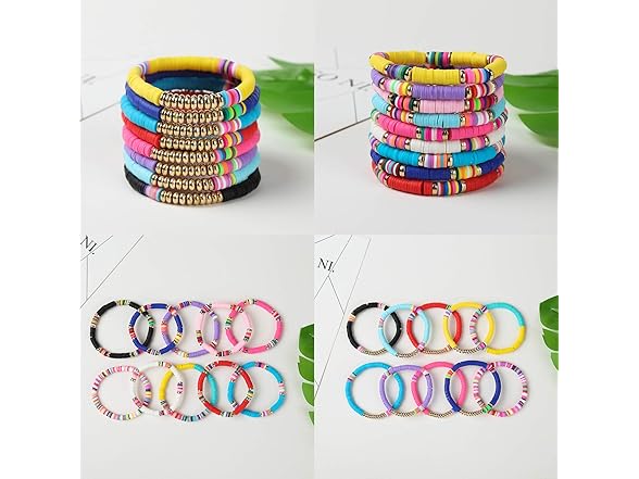 Cooluckday Heishi Surfer Bracelets
