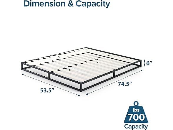 ZINUS Joseph Metal Platforma Bed Full Frame