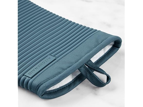KitchenAid Ribbed Soft Silicone Oven Mitt Set Agave
