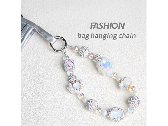 HuedBeads Phone Charm White