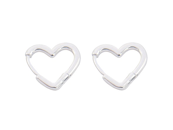 Gold Plated Heart Shaped Hoop Earring