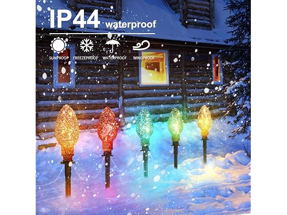 Minetom Christmas Pathway Lights 2-Pk