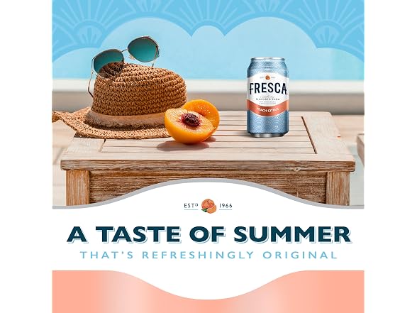 Fresca Peach Soda Soft Drink Fridge Pack