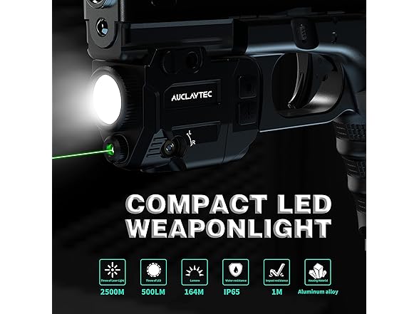 Tactical Flashlight with Laser Sight Combo