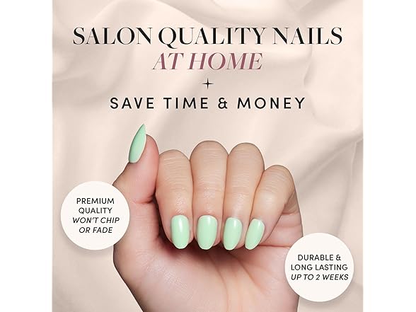 Glamnetic Press On Nails - Mint Green