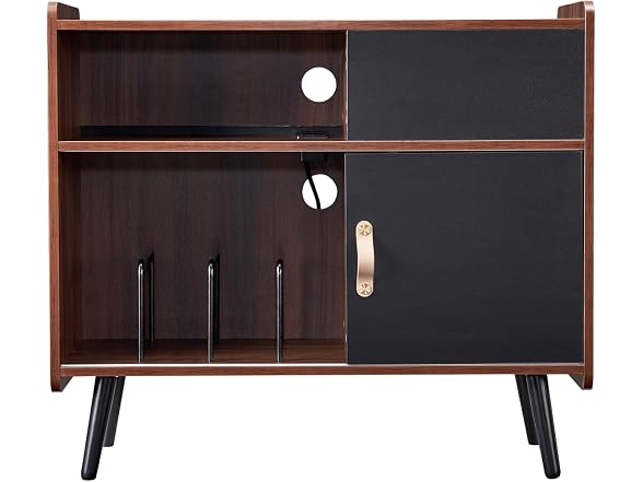 Happybuy Record Player Stand with Power