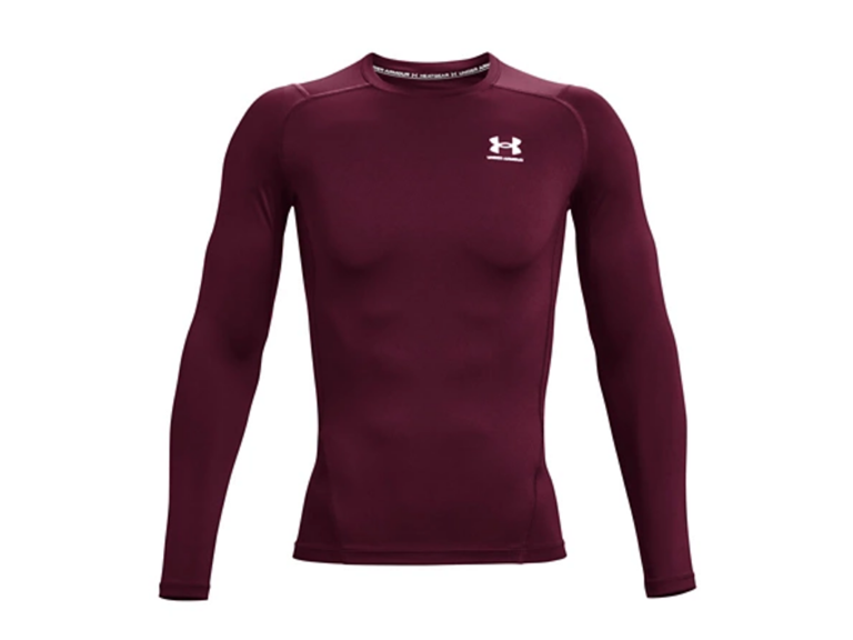 Under Armour  Medium  UA Men's HeatGear Long Sleeve  Maroon / White 