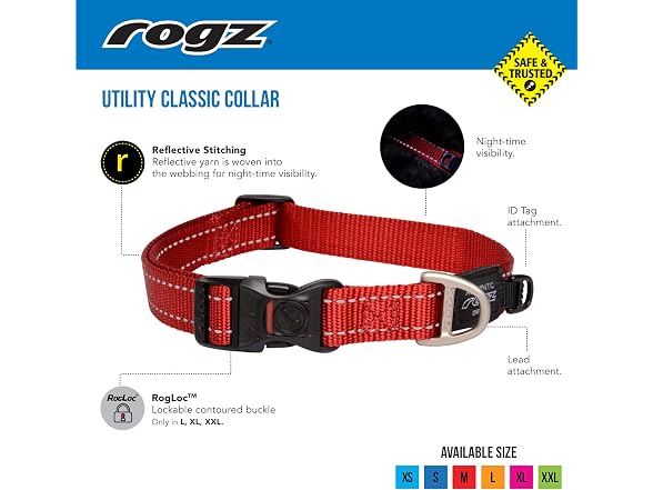 Rogz Reflective 1 and 5/8-In Landing Strip D