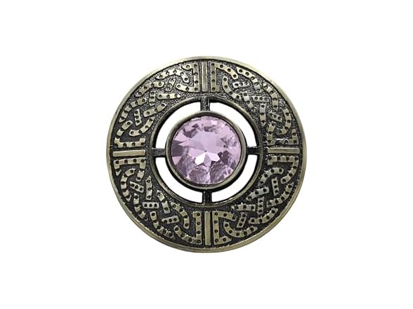 Scottish Pewter Kilt Brooch Pink