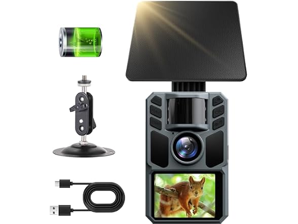 FKPCAM 4K 64MP Solar Trail Camera
